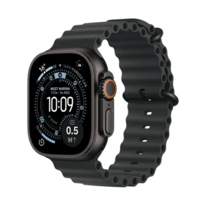 apple watch ultra 3 / black titanium case with black ocean band